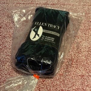 Fleeced Tights. Ellen Tracy Soft & Cozy 2 pack in Black